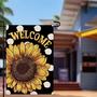 Welcome Summer Sunflower Garden Flag 12 X 18 Inch Vertical Double Sided, Farmhouse Yard Lawn Summer Outdoor Decoration