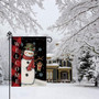 Winter Christmas Garden Flag Snowman Buffalo Plaid Welcome Flags Double Sided 12 X 18 Inch Burlap Vertical Snowflake Outdoor Yard Decorations