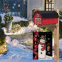 Winter Christmas Garden Flag Snowman Buffalo Plaid Welcome Flags Double Sided 12 X 18 Inch Burlap Vertical Snowflake Outdoor Yard Decorations