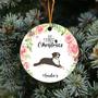 Baby First Christmas Ornament Baby Girl Boy Ornament 2022 Animal Pet Memorial Keepsake Xmas Gift Ideas For Newborn Baby New Parents Present For Friend Christmas Tree Ornament Round Flat Ceramic 3 Inch