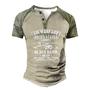 Men's T Shirt Tee Henley Shirt Tee 3d Print Graphic Color Block Letter Plus Size Henley Helicopter Daily Sports Patchwork Button-down Short Sleeve Tops Designer Basic Casual Classic Khaki / Summer