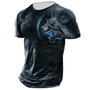 Men's Unisex T Shirt Tee 3d Print Graphic Prints Animal Crew Neck Street Daily Print Short Sleeve Tops Casual Vintage Big And Tall Sports Navy Blue / Summer