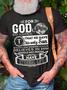 Men For God So Loved That He Gave His Only Son Eternal Life Crew Neck Casual Text Letters T-shirt