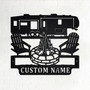 Custom 5th Wheel Camper Metal Wall Art,Personalized Camper Name Sign Decoration For Room, Camping Metal Home Decor, Custom 5th Wheel Camper