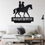 Custom Cowboy and Cowgirl Riding a Horse Metal Wall Art, Personalized Cowboy Name Sign Decoration For Room, Cowboy Home Decor, Custom Cowboy