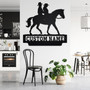 Custom Cowboy and Cowgirl Riding a Horse Metal Wall Art, Personalized Cowboy Name Sign Decoration For Room, Cowboy Home Decor, Custom Cowboy