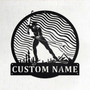 Custom Cross-Country SKI Metal Wall Art, Personalized Skier Name Sign Decoration For Room, Skiing Home Decor, Custom Cross-Country SKI