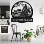 Custom Horse Cowboy Metal Wall Art, Personalized Cowboy Name Sign Decoration For Room, Horse Cowboy Metal Home Decor, Custom Horse Cowboy
