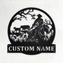 Custom Horse Cowboy Metal Wall Art, Personalized Cowboy Name Sign Decoration For Room, Horse Cowboy Metal Home Decor, Custom Horse Cowboy
