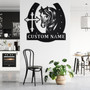 Custom Large Horseshoe With Horse Head And Cross Metal Wall Art, Personalized Horse Name Sign Decoration For Room,Horse And Cross Home Decor