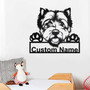 Custom West Highland White Terrier Dog Metal Wall Art, Personalized West Highland White Terrier Name Sign Decoration For Room,Dog Home Decor