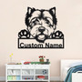 Custom West Highland White Terrier Dog Metal Wall Art, Personalized West Highland White Terrier Name Sign Decoration For Room,Dog Home Decor