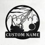 Custom Wrecking Ball Crane Metal Wall Art, Personalized Wrecking Ball Crane Name Sign Decoration For Room, Wrecking Ball Crane Home Decor