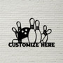 Customizable Metal Bowling Sign, bowling gift, game room sign, bowling decor, bowling lover, bowling room, sports sign