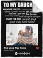 Personalized Bed Blanket With Picture To My Daughter From Mom Dad Black Custom Spotify Code Blanket Ultra-soft Micro Throw Blanket For Family Baby Girl Wife Husband Birthday Wedding