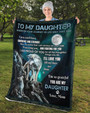 To my daughter wolf Blankets, blanket gifts from mom dad, Custom Fleece Blankets,Christmas blanket Gifts, blankets for daughter