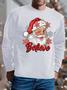 Men Merry Christmas Santa Claus Believe Christmas Crew Neck Casual Sweatshirt