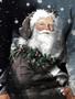 Men's Merry Christmas Funny Santa Graphic Print Claus Casual Loose Sweatshirt