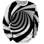 Men's Unisex T Shirt Tee 3d Print Optical Illusion Graphic Prints Geometry Crew Neck Street Daily Print Long Sleeve Tops Designer Basic Casual Big And Tall Black