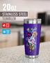 Pit Bull Funny Rose Purple And My Mom Is Always Right Stainless Steel Travel Tumbler 20oz Vacuum Insulated Coffee Cup For Ice Drink, Hot Beverage