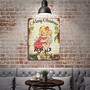 Angel Girls Metal Sign Merry Christmas Metal Tin Sign Vintage Metal Plaque For Halloween Christmas Thanksgiving Fall Home Wall Door Farmhouse Wedding Birthday Housewarming Gift