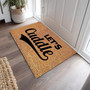 Let's Cuddle Rectangular Coir Doormat Mats, Closing Gift Encouraging Funny Door Mats Perfect For Housewarming Birthday Or New Home Gift