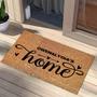 Personalized Name Home Coir Door Mats, New Home Gifts Quotes Funny Doormats Front Porch Rug Farmhouse Home