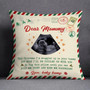 Personalized Christmas Pillow For Mommy To Be From Baby Bump Custom Name Postcode Ultrasound Sonogram Pillow Vintage Letter Throw Pillow Gifts For New Mother Xmas Birthday Anniversary