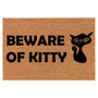 Beware Of Kitty Cat Funny Coir Doormat Door Mat Entry Mat Housewarming Gift Newlywed Gift Wedding Gift New Home