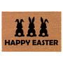 Happy Easter Bunny Rabbits Coir Doormat Door Mat Entry Mat Housewarming Gift Newlywed Gift Wedding Gift New Home