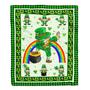 Happy St. Patrick's Day Lucky Clover Shamrock Irish Dabbing Leprechauns Fleece Blanket