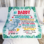 Personalized To My Daddy First Time Dad Elephant 1St Happy Fathers Day New Father Custom Baby's Name To Father Customized Fleece Blanket