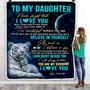 Personalized To My Daughter Blanket From Mom Dad Mother Never Forget I Love You White Tiger Daughter Birthday Graduation Christmas Customized Fleece Blanket