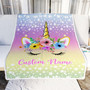 Personalized Rainbow Unicorn Blanket Baby Custom Name Cute Unicorn for Girl Daughter Granddaughter Niece Birthday Christmas Customized Bed Fleece Throw Blanket Personalized Rainbow Unicorn Blanket Baby Custom Name Cute Unicorn for Girl Daughter Granddaughter Niece Birthday Christmas Customized Bed Fleece Throw Blanket