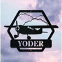Airplane Monogram Side View Sign Pilot Gifts Personalized Aviation Signs Plane Metal Signs