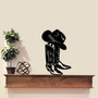 Cowboy Boots And Hat Metal Sign Western Decor Cowboy Art Farm Sign Metal Cutout Rustic Decor Barn Sign Father's Day Gift For Him