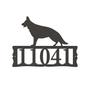 Dog House Numbers - German Shepherd Metal Address Plaque for House, Address Number, Metal Address Sign, House Numbers, Front Porch Address