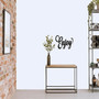 Enjoy Script Metal Word Sign Rustic Metal Sign Cursive Farmhouse Decor Housewarming Gift Metal Wall Art Steel Word Art