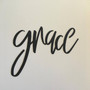 Grace Metal Sign Farmhouse Decor Metal Wall Art Housewarming Gift Metal Words Grace Sign