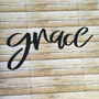 Grace Metal Sign Farmhouse Decor Metal Wall Art Housewarming Gift Metal Words Grace Sign