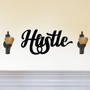 Hustle Script Metal Word Sign Rustic Metal Sign Cursive Farmhouse Decor Housewarming Gift Metal Wall Art Steel Word Art