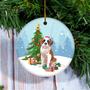 Merry Christmas Tree Saint Bernard Christmas and Dogs Gift for Dog Lovers Christmas Tree Ornament