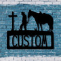 Metal Cowboy Name Sign Metal Farm Sign Metal Wall Art Farmhouse Decor Family Name Sign Housewarming Metal Sign For Cowboy