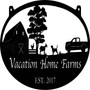 Metal Farm Sign With Fence And Chicken Goat And Pickup Metal Wall Art Metal House Sign