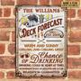 Metal Sign- Deck Forecast Warm And Sunny Rectangle Metal Sign Custom Name Year Beautiful Style