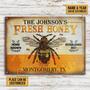 Metal Sign- Honey Bee Fresh Custom Name Year Rectangle Metal Sign Beautiful Design