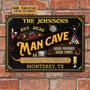 Metal Sign- Man Cave If Some Thing Here Offends Rectangle Metal Sign Custom Name Year Place