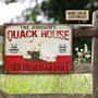 Metal Sign- Pretty Duck Quack House Rectangle Metal Sign Custom Name