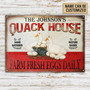 Metal Sign- Pretty Duck Quack House Rectangle Metal Sign Custom Name