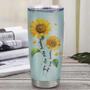 Personalized To My Bonus Daughter From Stepmom Stainless Steel Tumbler Cup Never Forget That I Love You Sunflower Stepdaughter Birthday Christmas Travel Mug